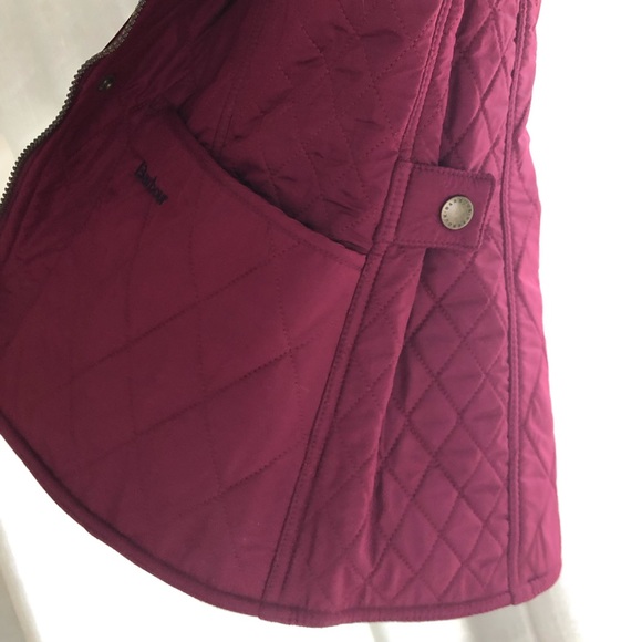 Barbour Berry/Wine Quilted Vest, Size 6 - Picture 4 of 6